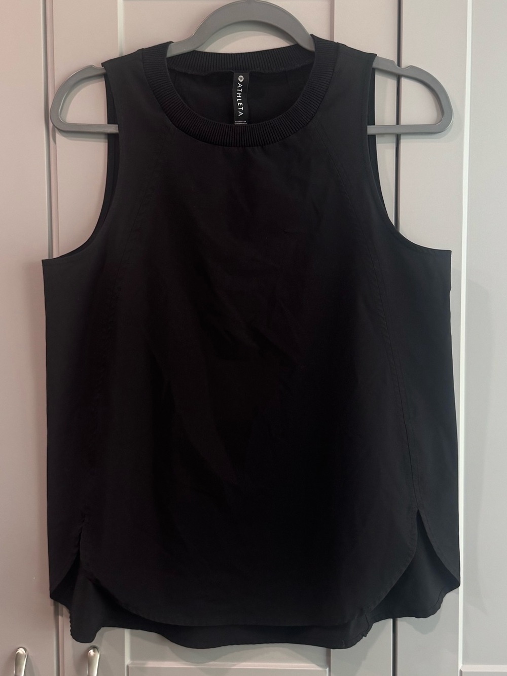 Athleta Black Sleeveless Crewneck Tank